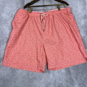 Peter Millar Seaside Collection Swim Shorts Men's XXL Coral Starfish Pattern